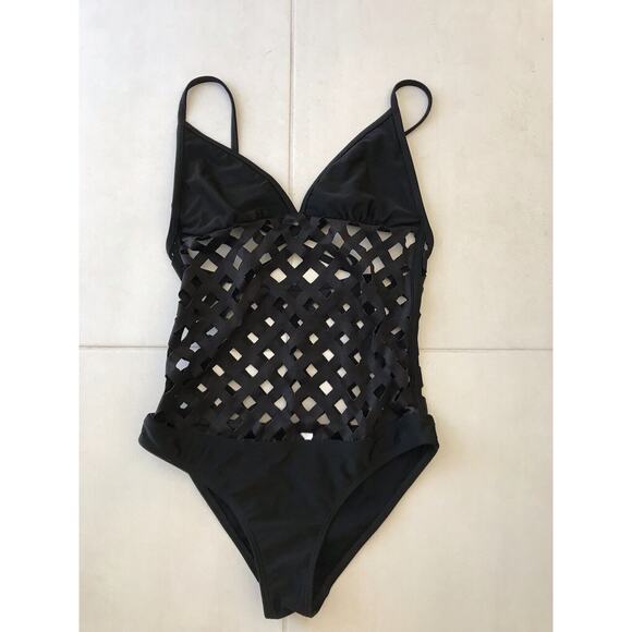 Current Mood Swim Tank Swimsuit One Piece Laser Cut Swimwear - Picture 1 of 9